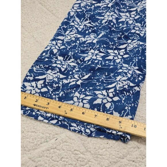 Soft Surroundings Womens Blue Floral Sleeveless Jumpsuit Wide Leg Rayon Size PS - Picture 12 of 13